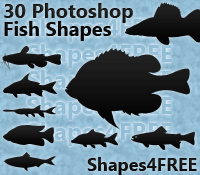 30 Photoshop Fish Shapes