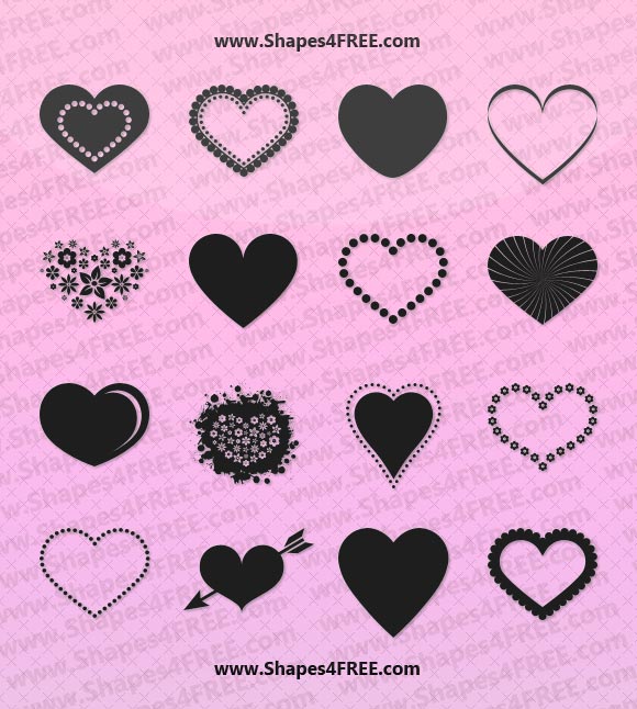 photoshop heart shapes free download
