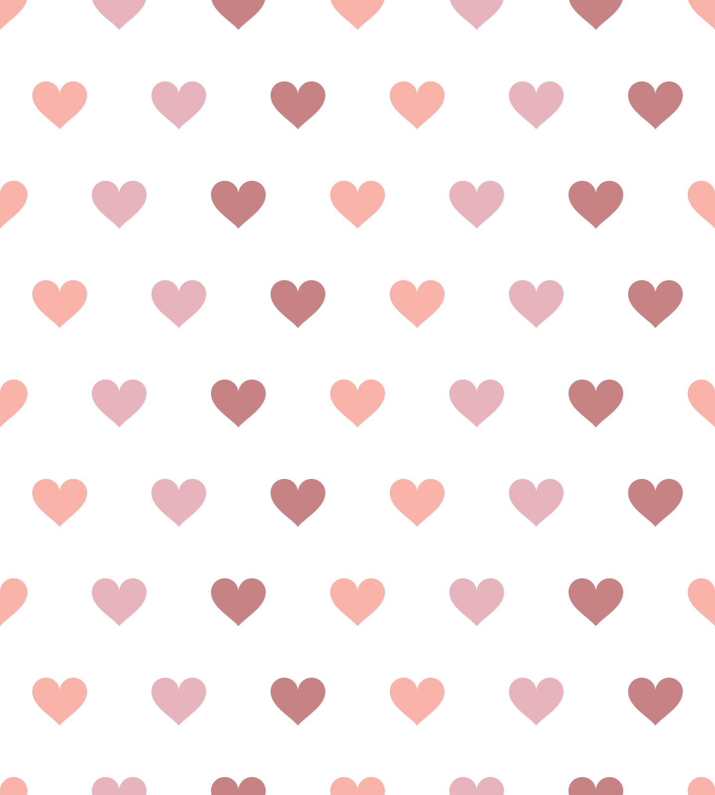 Pink Hearts Vector Pattern On White Background (SVG) Shapes4FREE