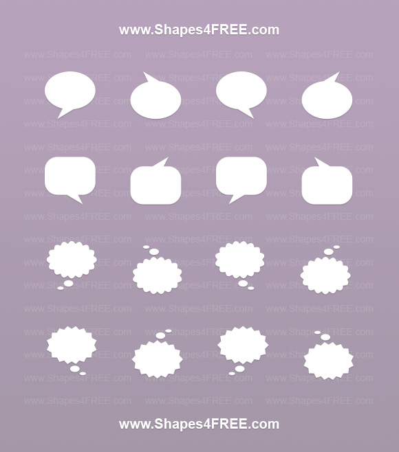 photoshop speech bubble shapes download