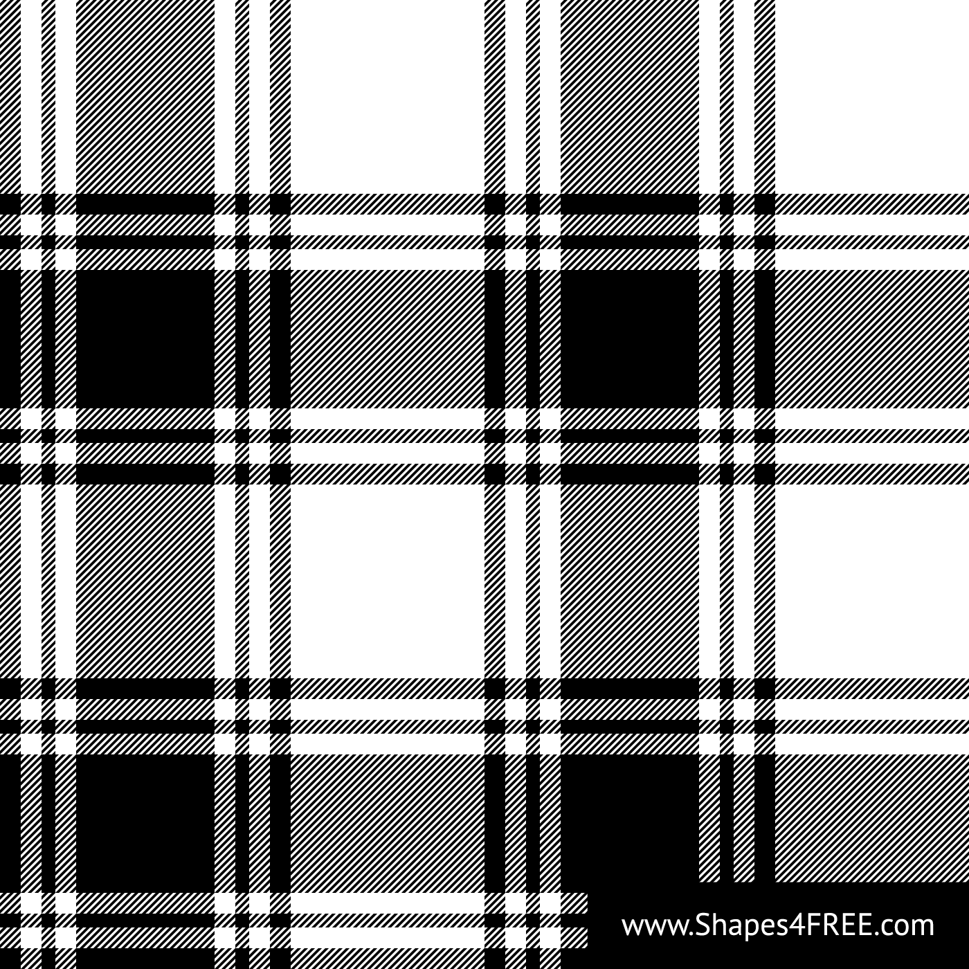 Black White Check Plaid Vector Pattern SVG Shapes4FREE