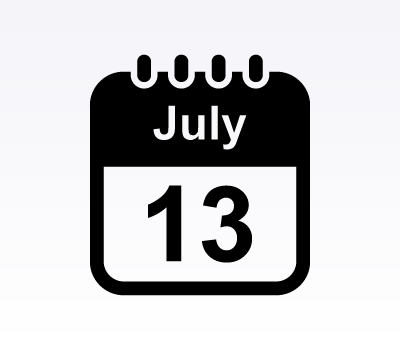 Calendar Icons: July (Vector & Photoshop Shapes)