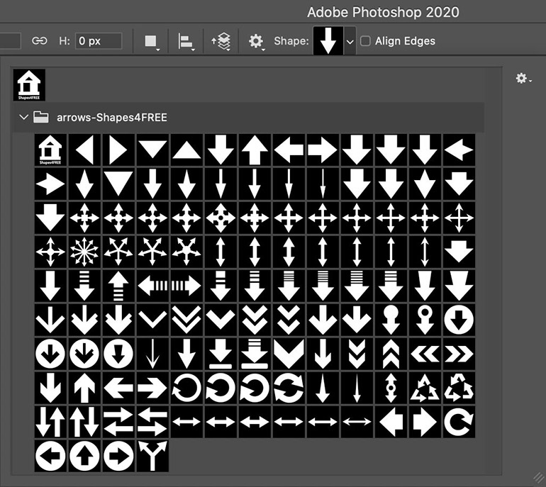 download custom shapes for photoshop