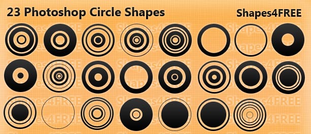 circle photoshop shapes csh free download