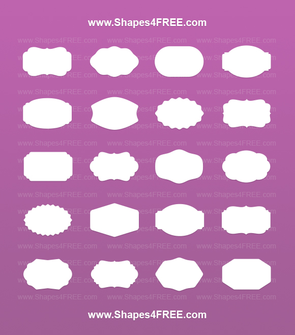 Labels Photoshop Shapes | Photoshop Custom Shapes